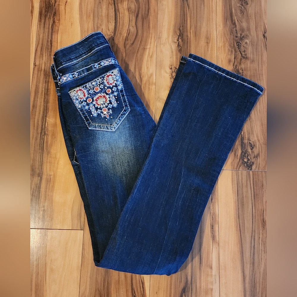 Grace Dark Wash Bootcut Jeans 33 1/2 Inseam